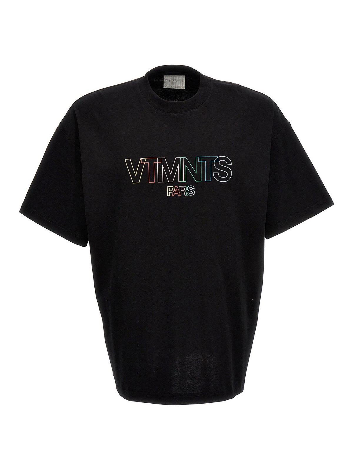 Vtmnts T-shirt logo outline - Black - Men|VL18TR150BBLACK