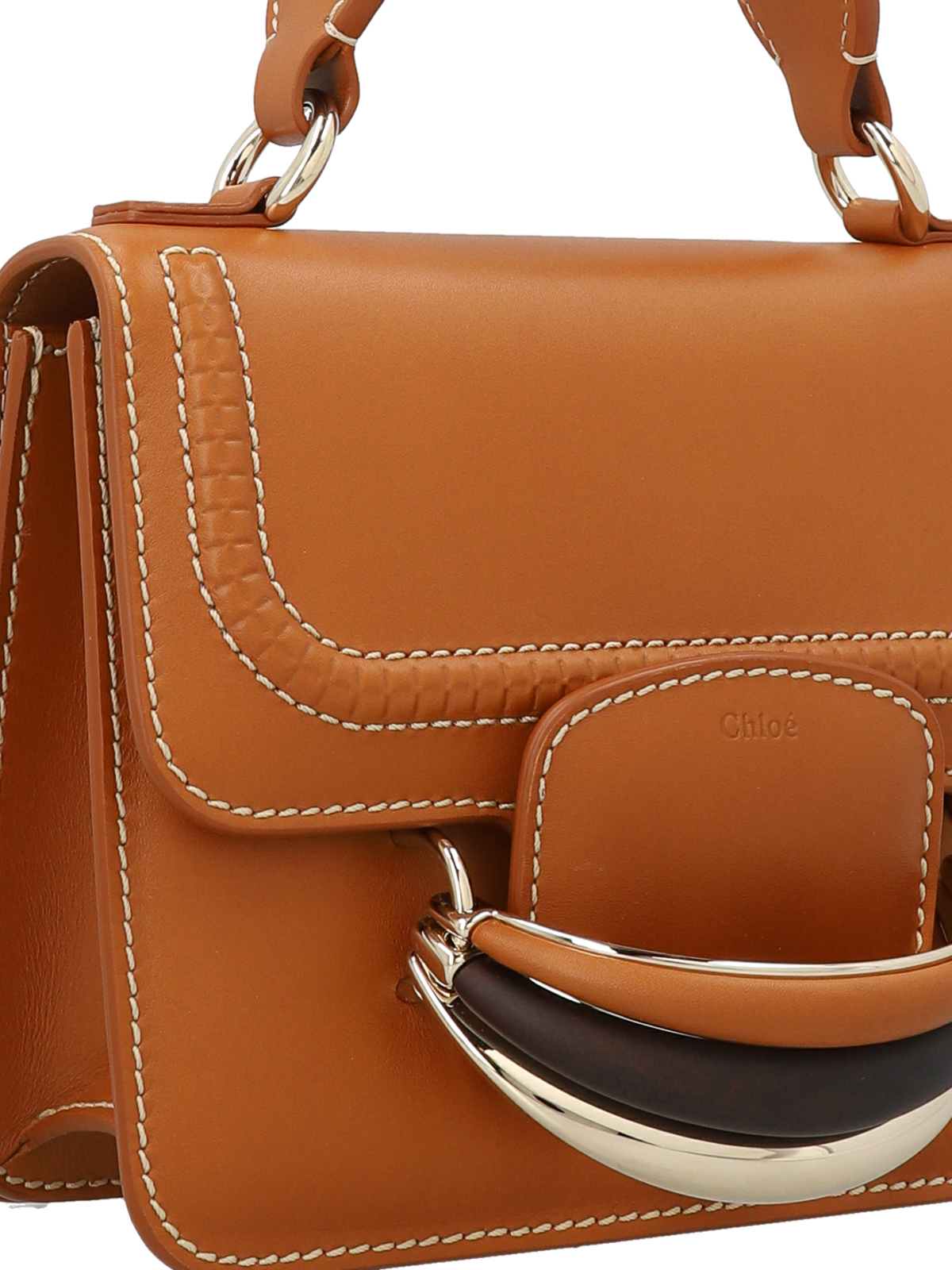 Kattie Leather Crossbody Bag in Brown - Chloe