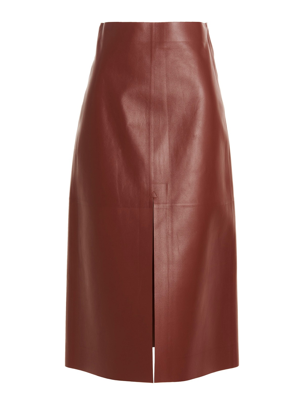 Knee length skirts & Midi Chloe' - Leather split skirt - C22WCJ1720826J