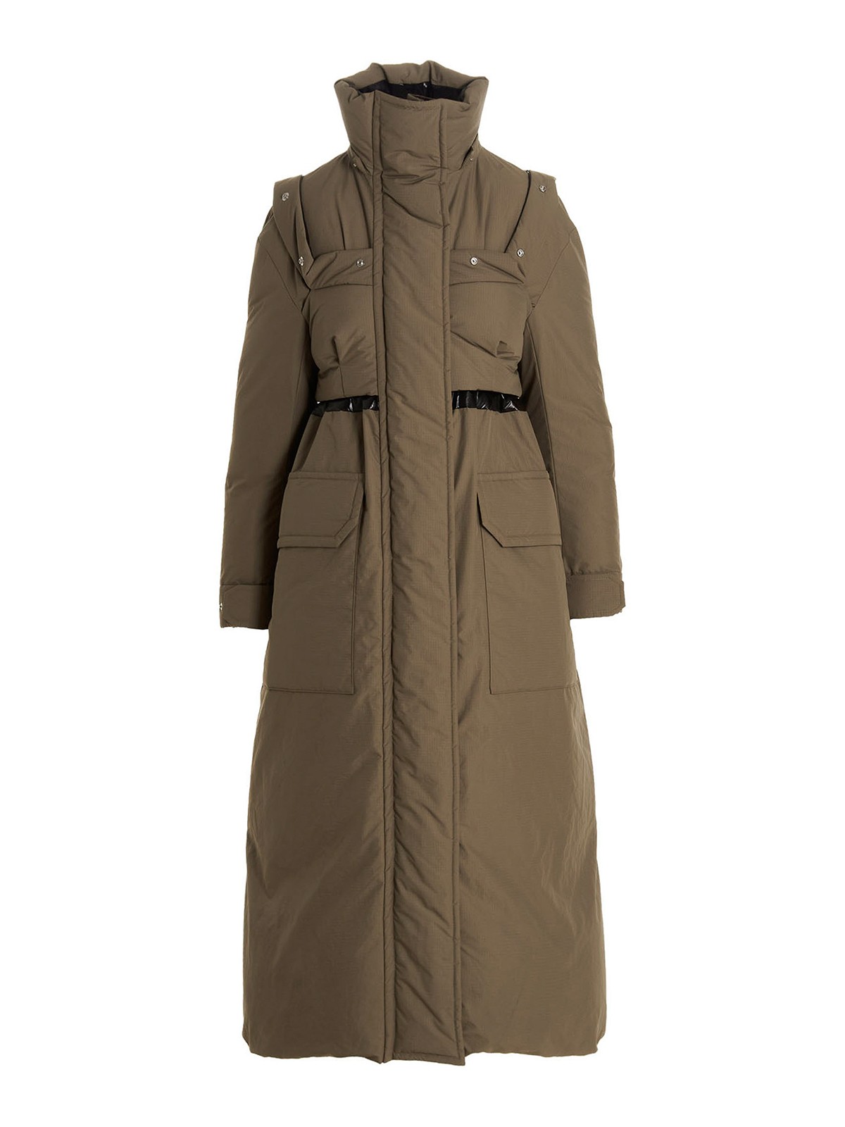 コート SACAI Women Coats 07901 601 Brown Sacai double-breasted Padded Trench Coat | Neutrals | FARFETCH