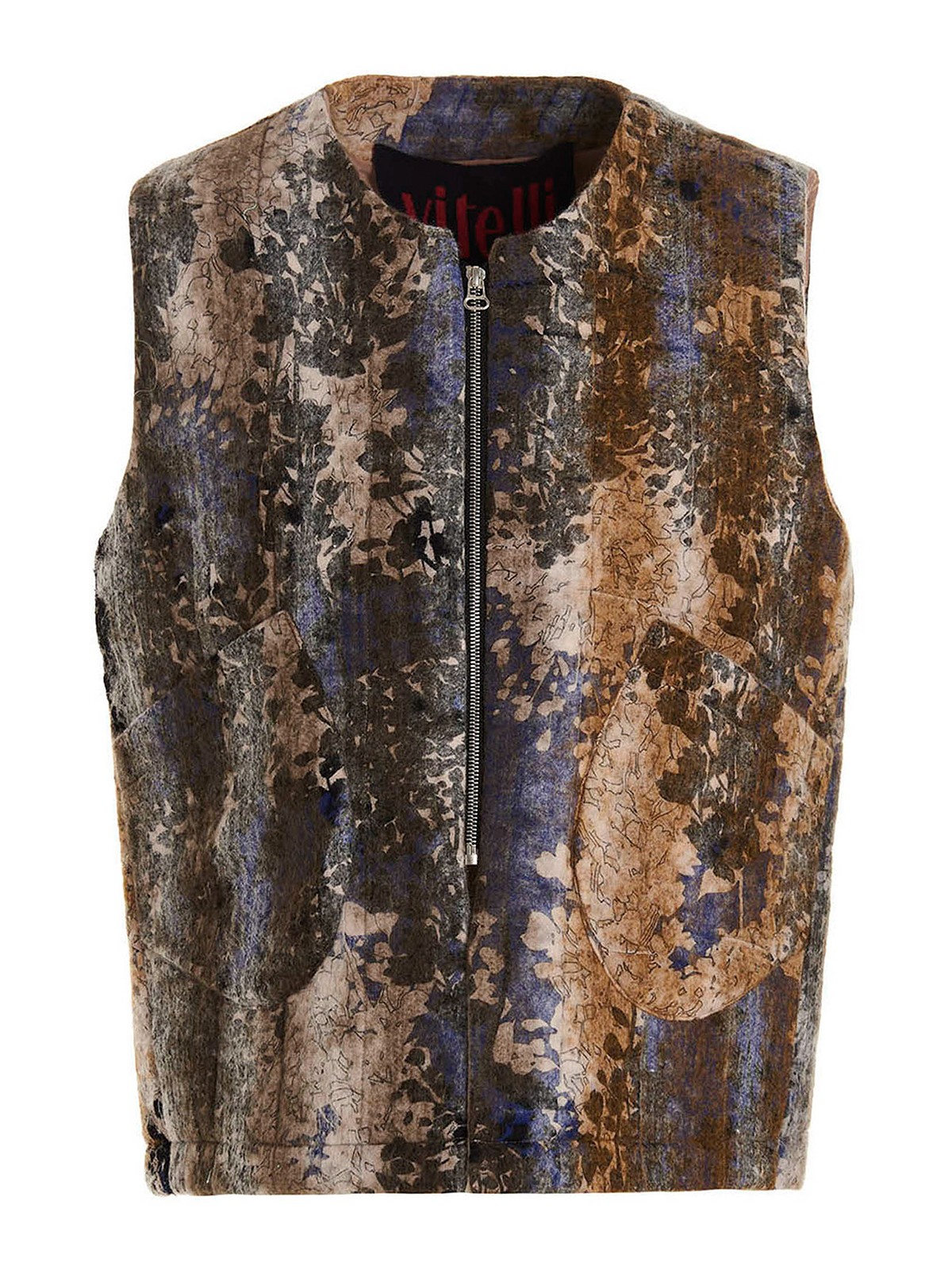 Shop Vitelli Quilted Dommboh Vest In Multicolor