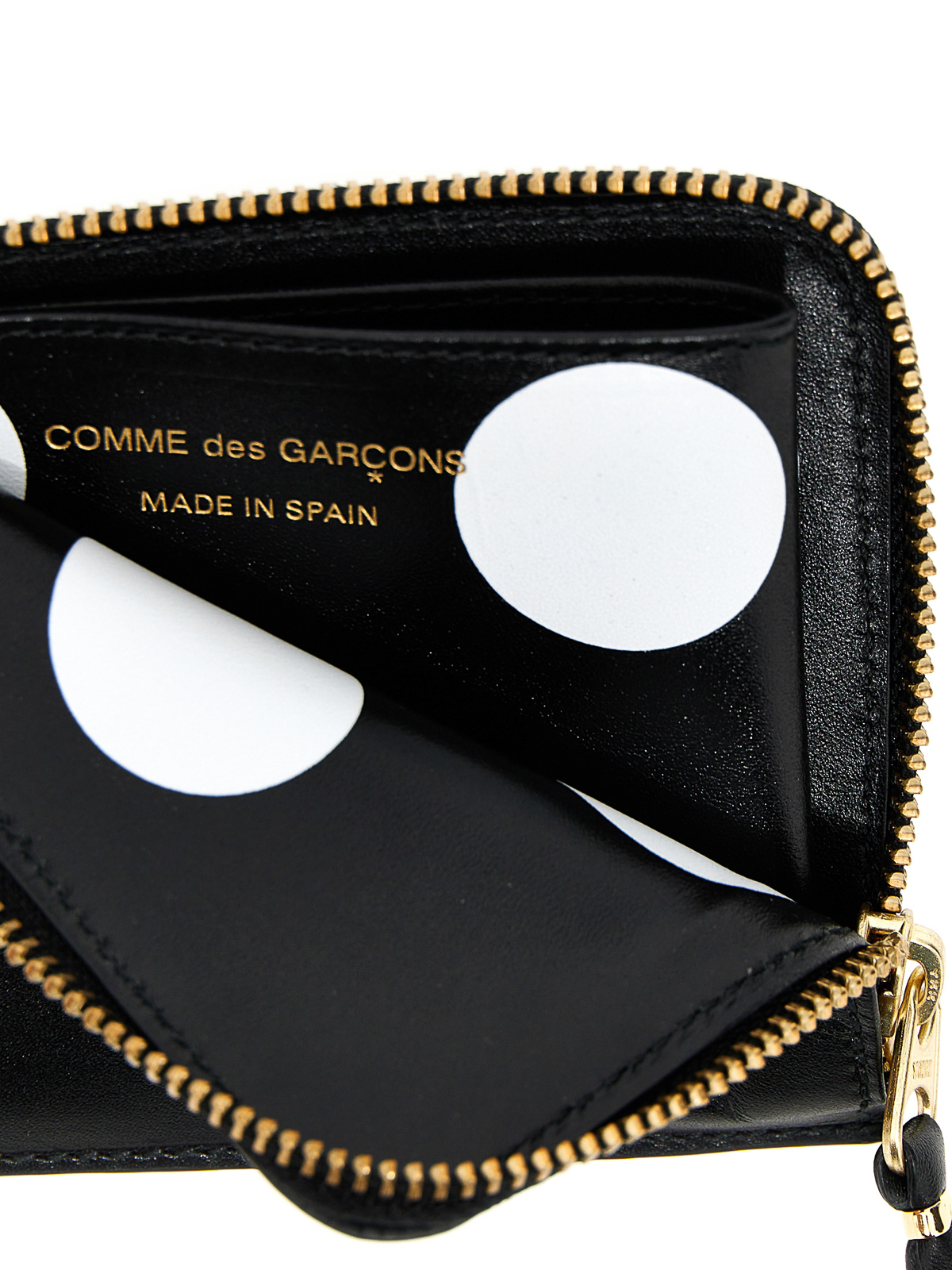 Shop Comme Des Garçons Polka Dot Print Wrap Holder In Black