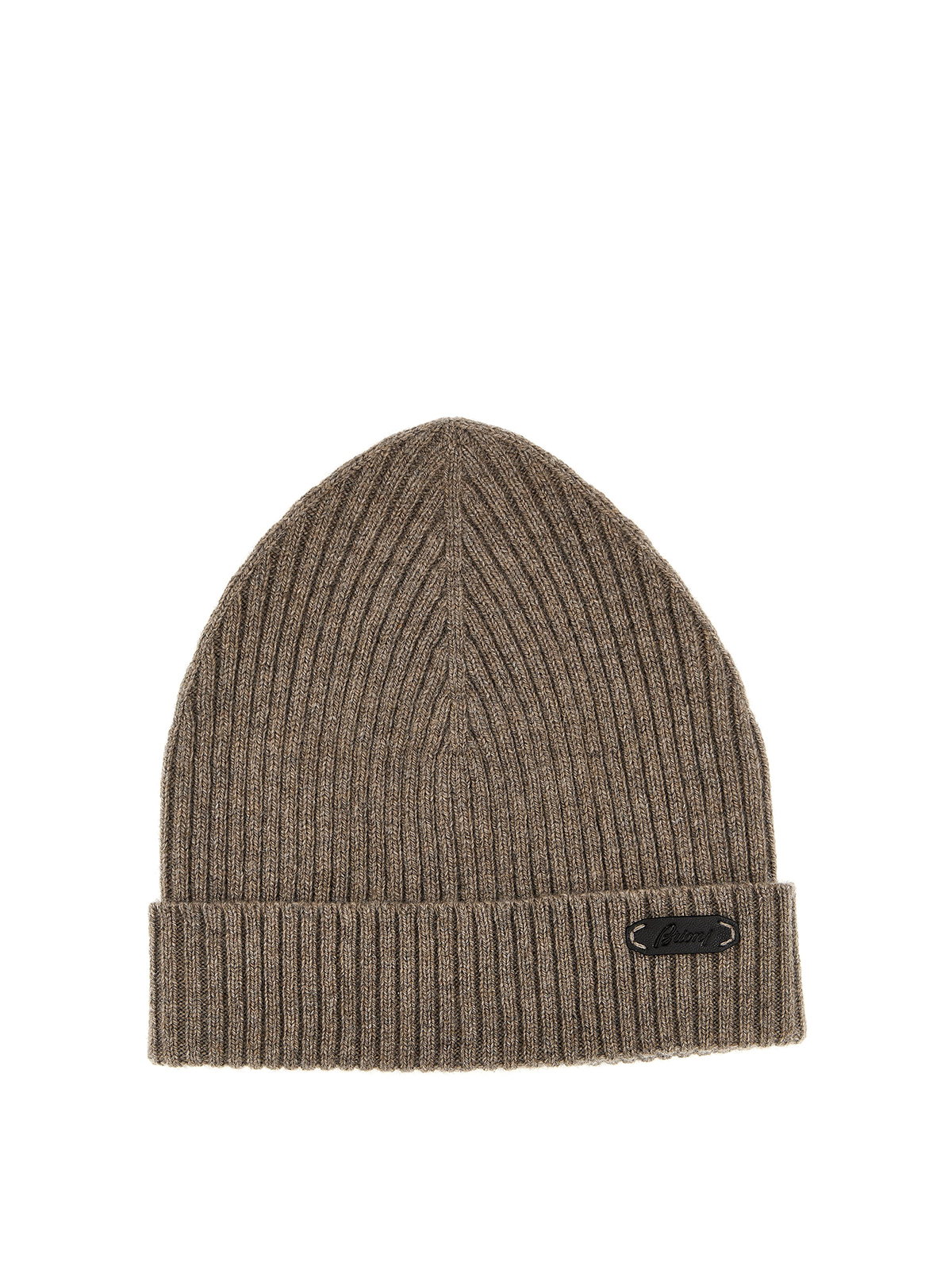 Shop Brioni English Ribbed Beanie In Beis