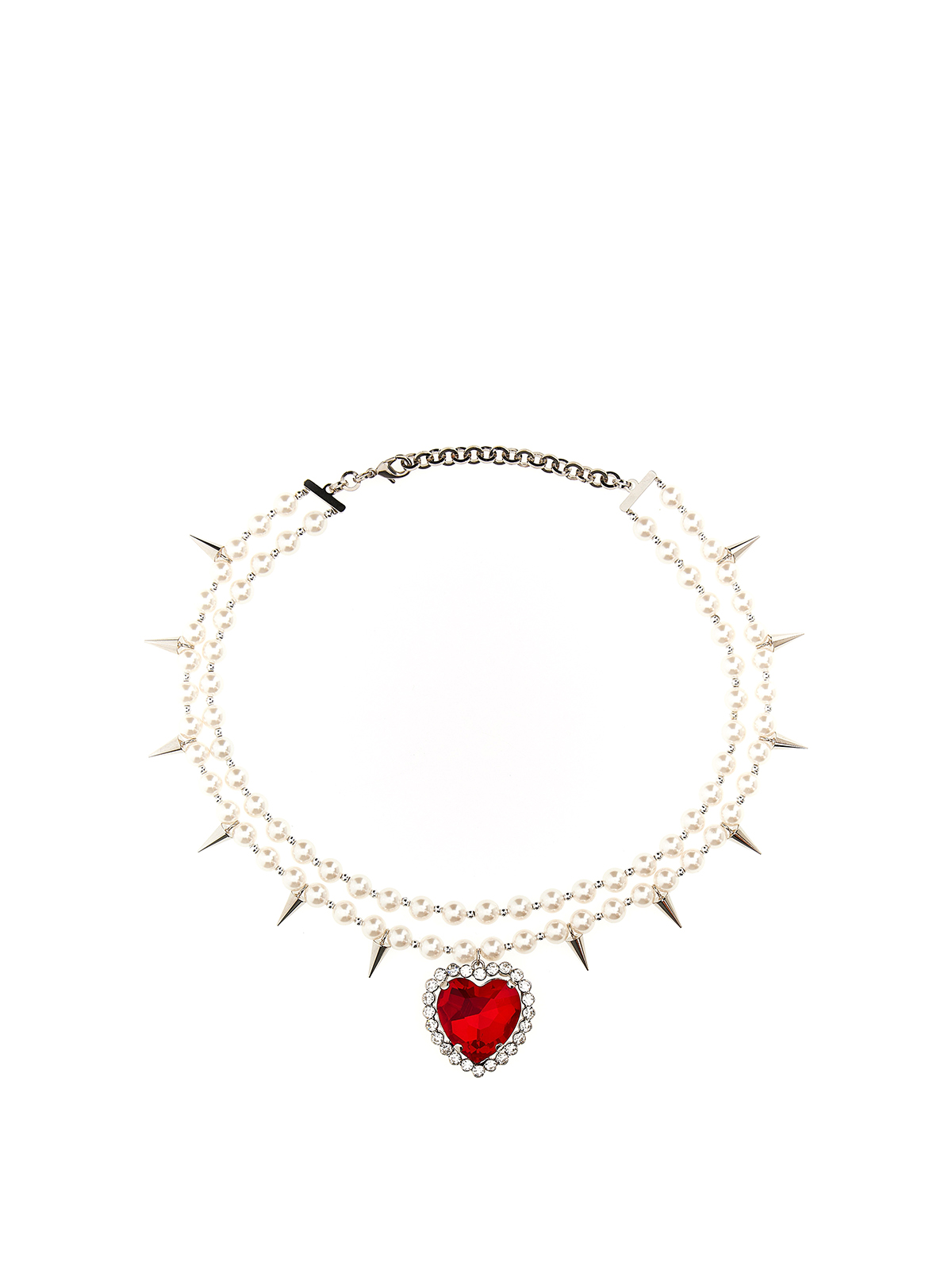 Alessandra Rich heart necklace - Multicolour | FABA2975J342303