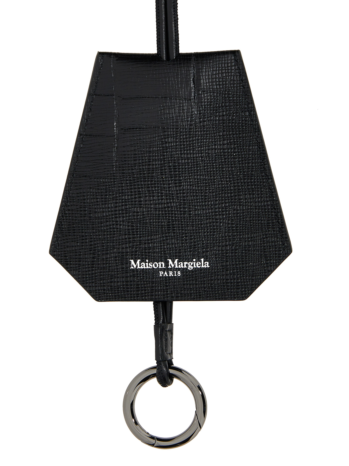 Maison Margiela Leather keyring - Black - Men