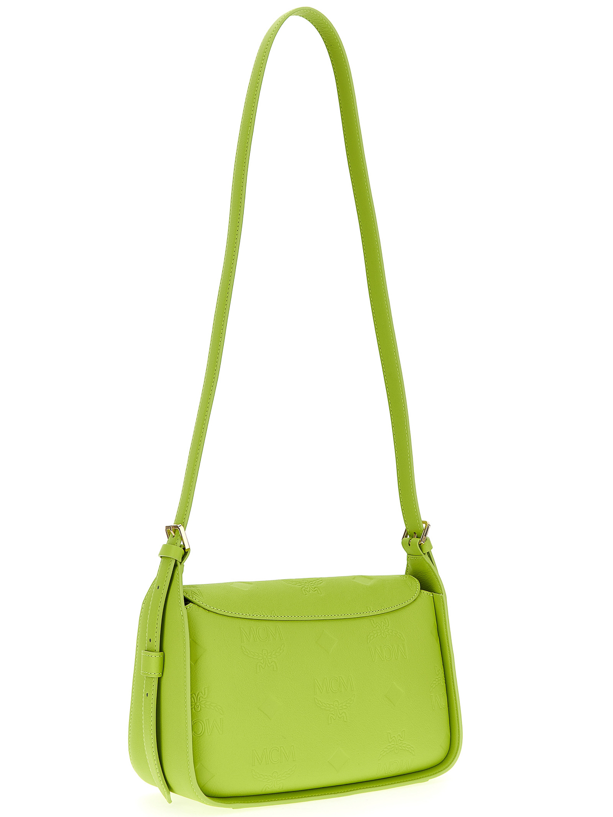 Shop Mcm Aren Small Shoulder Bag In Green