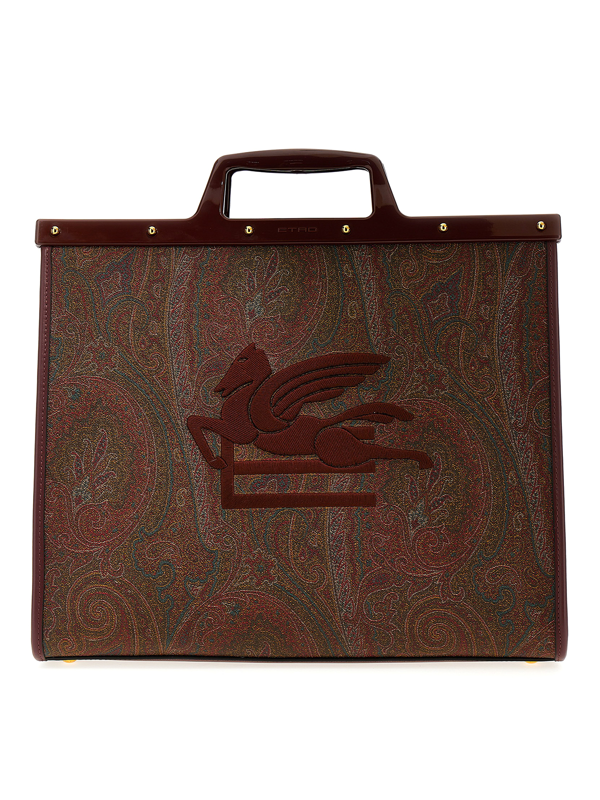 Etro Love Trotter Midi Shopping Bag In Red