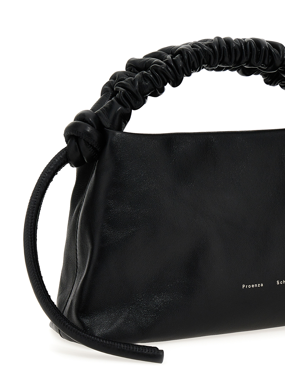 Proenza Schouler Drawstring Leather Tote Bag Black