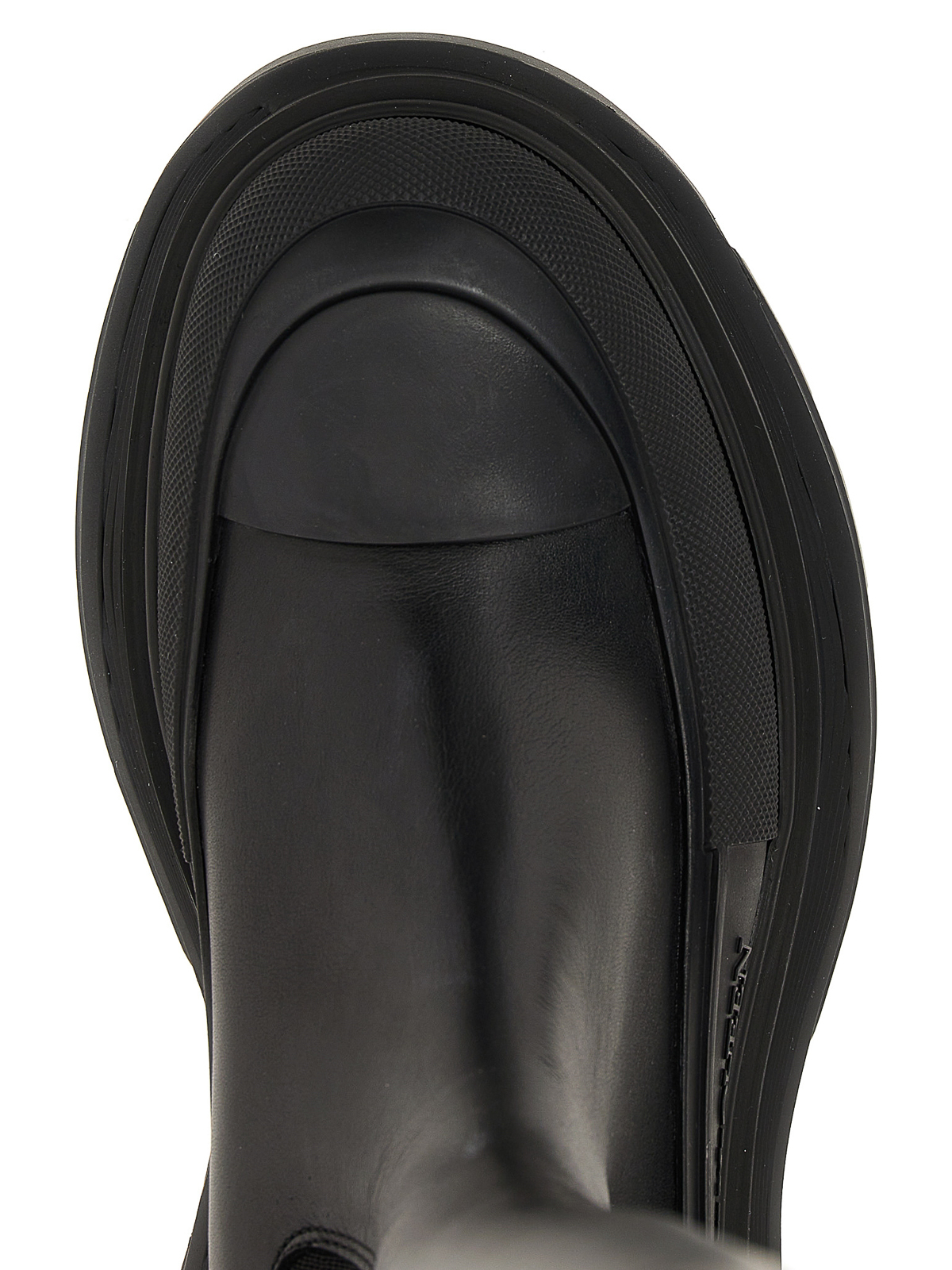 Shop Alexander Mcqueen Tread Slick Boots In Negro