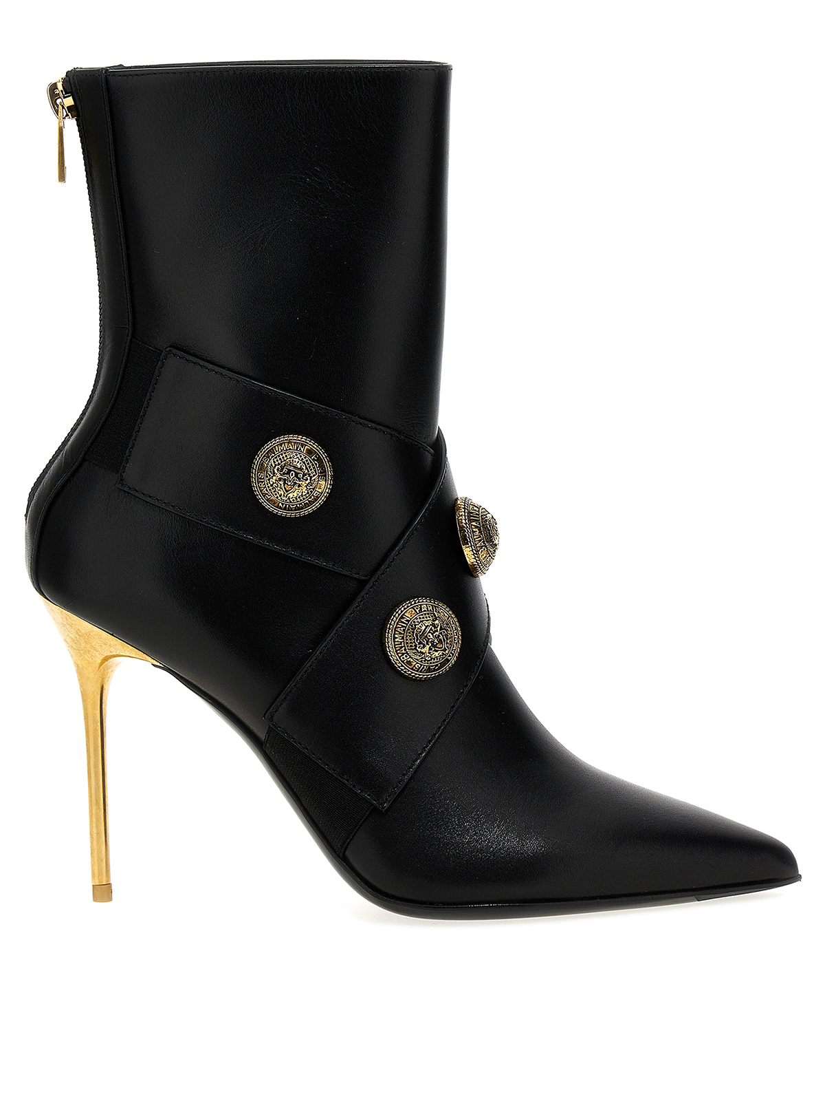 Shop Balmain Free Ankle Boots In Negro
