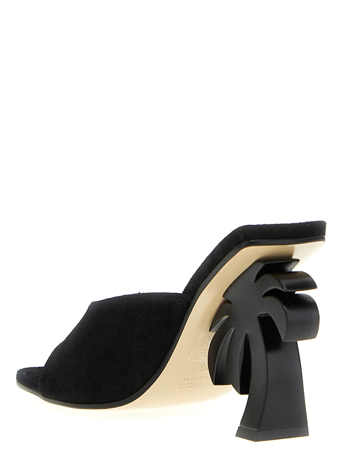 Shop Palm Angels Palm Beach Mules In Negro