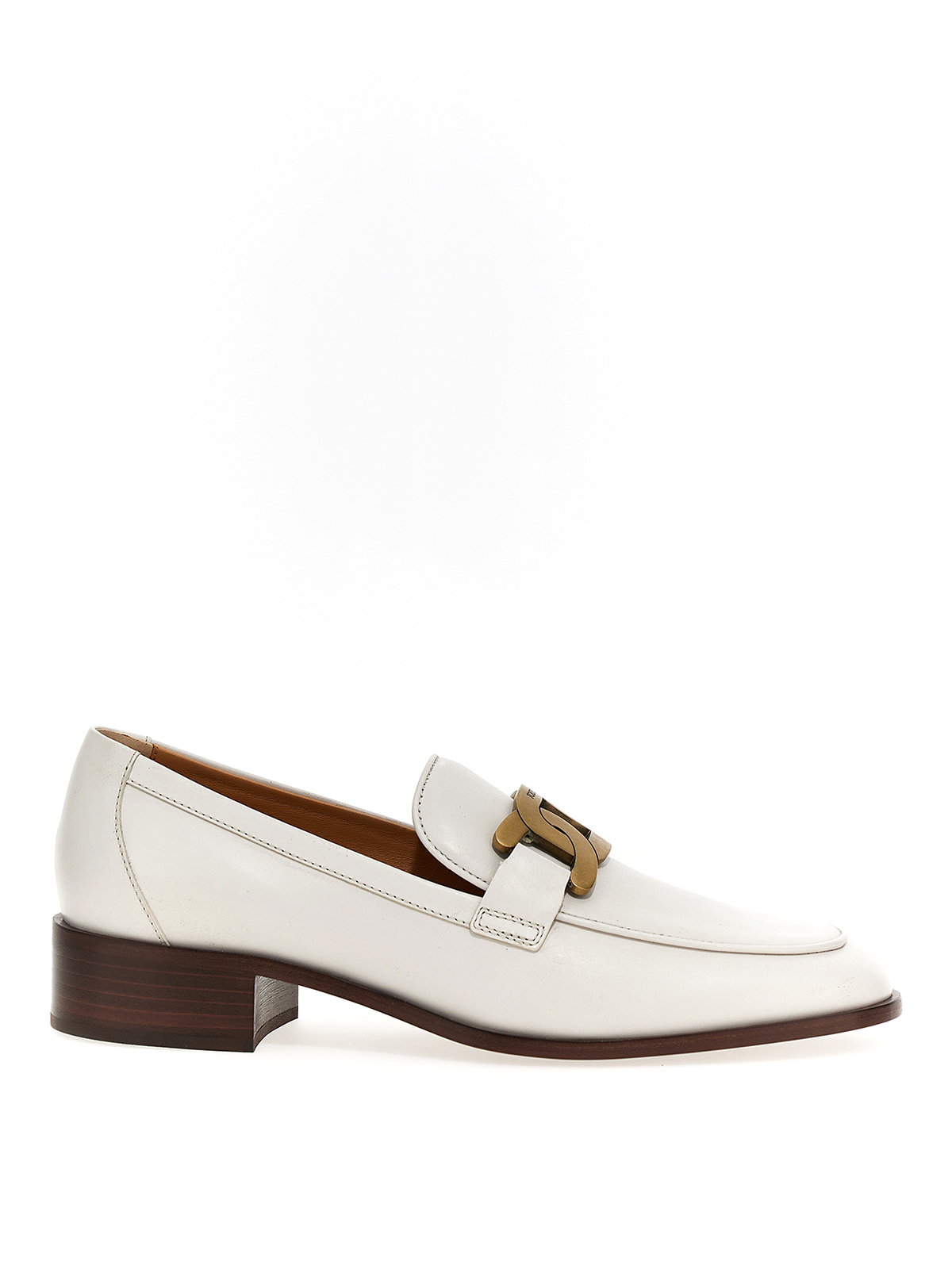 Tod's Chain Loafers In White