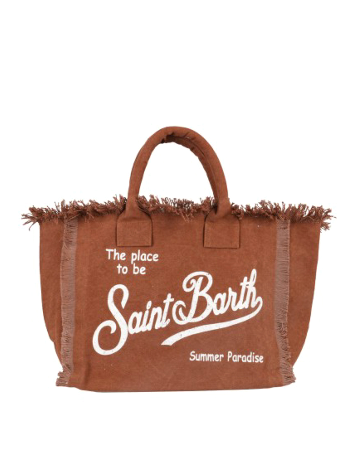 Shop Mc2 Saint Barth Canvas Bag In Brown