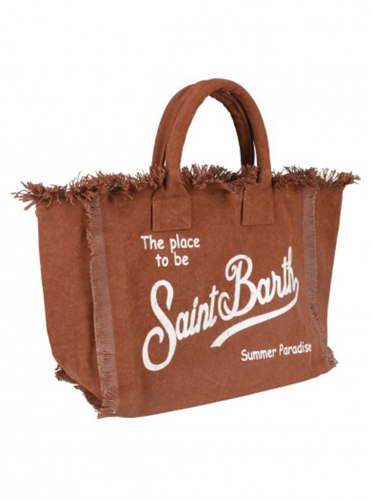 Shop Mc2 Saint Barth Canvas Bag In Brown