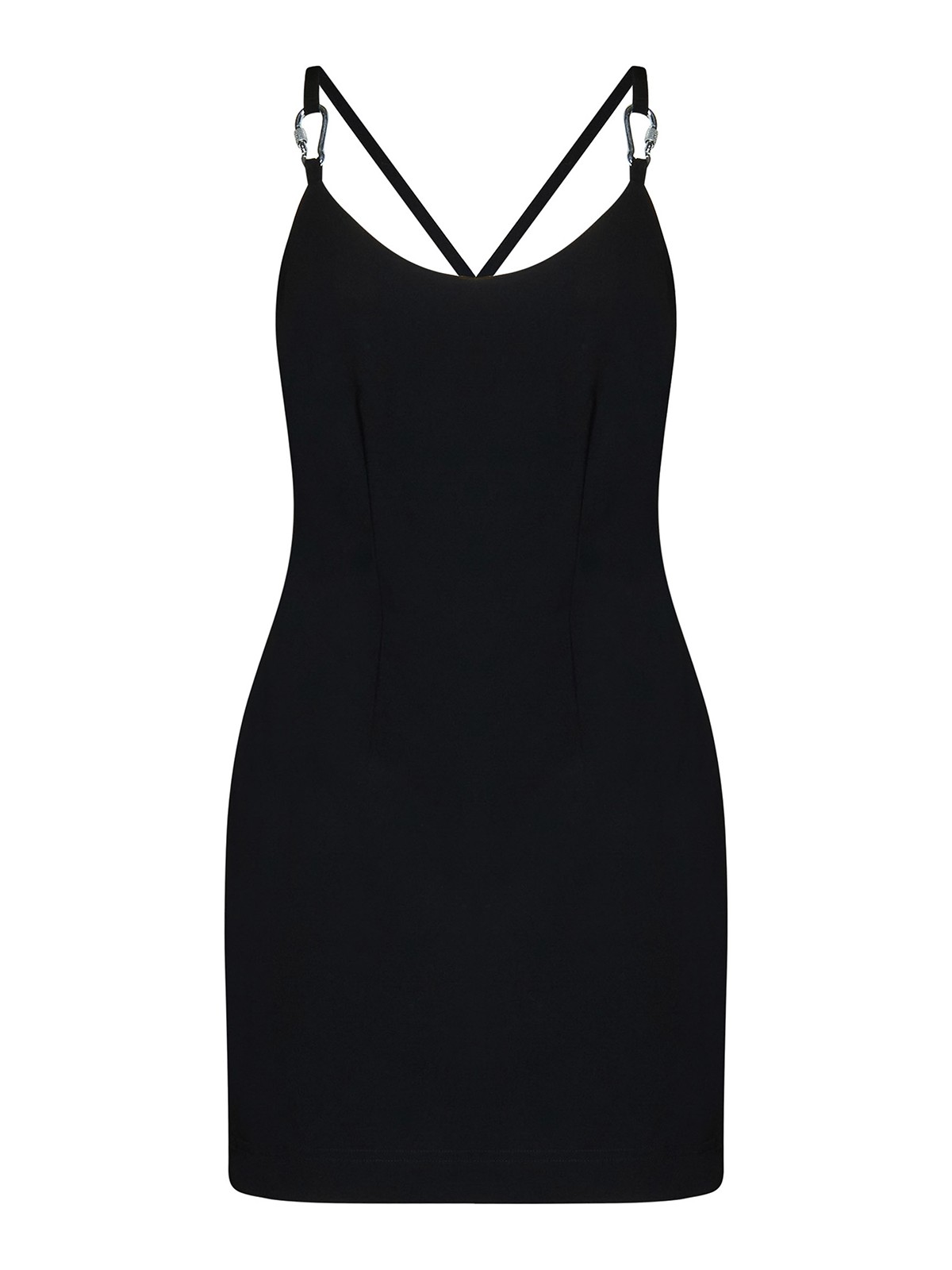 Shop Heron Preston Short Black Dress In Viscose Blend