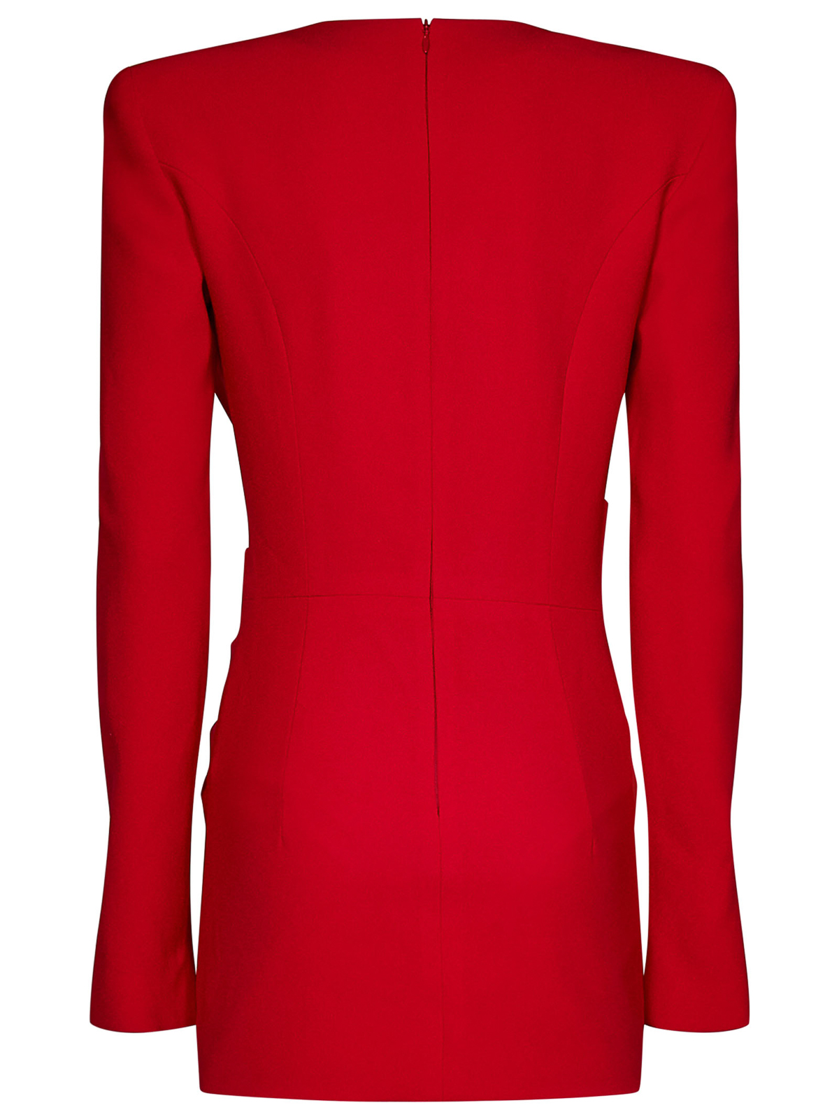 Shop Monot Red Crepe Mini Dress In Rojo
