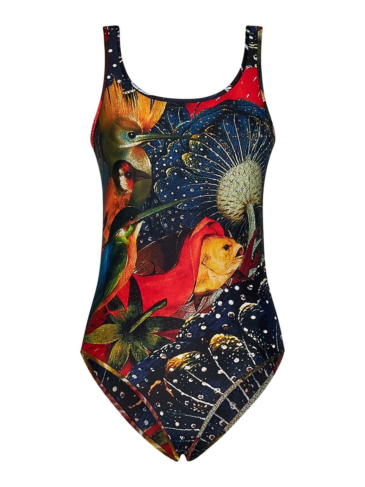 Shop Alexander Mcqueen Multicolor Stretch Jersey Bodysuit