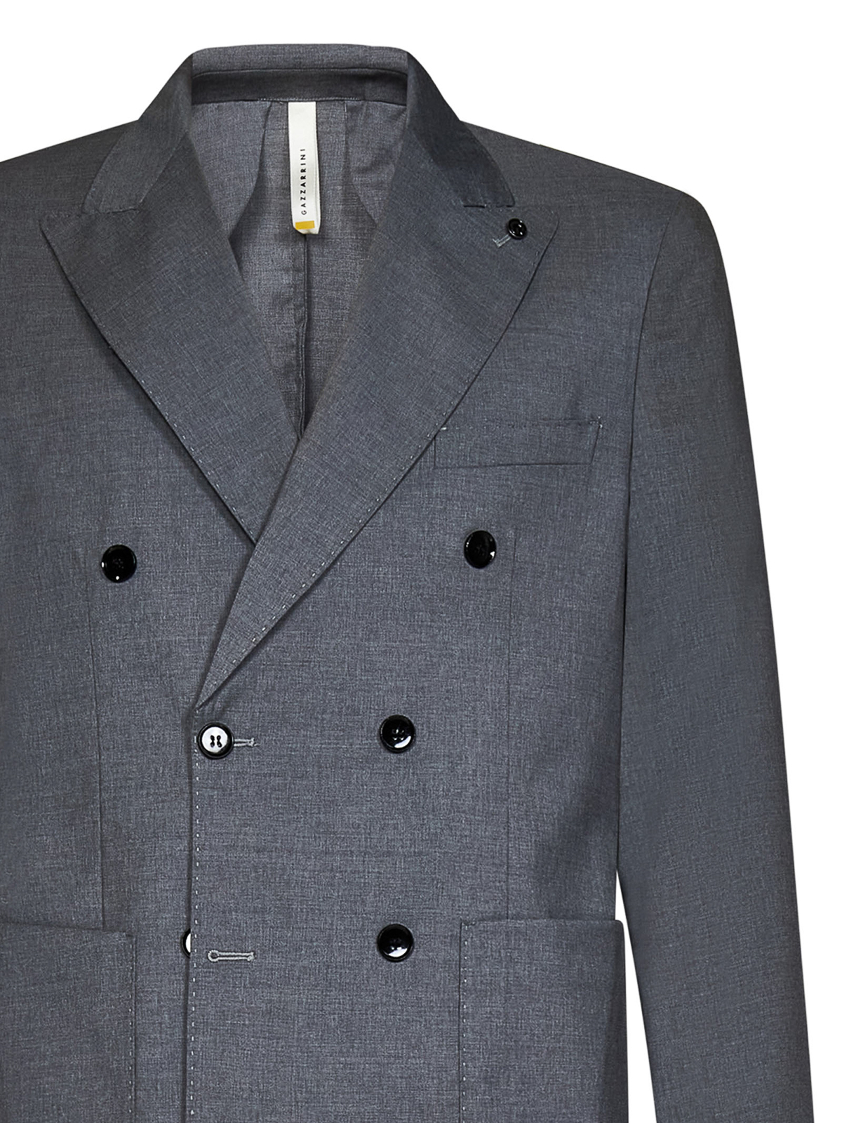 Gazzarrini Giacca doppiopetto in lana vergine grigia GAE278GGR