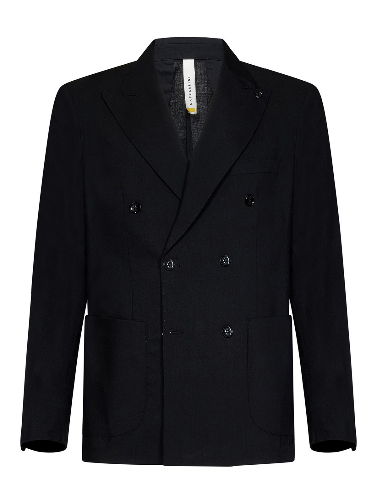 Blazers Gazzarrini - Double-breasted blazer in black virgin wool ...