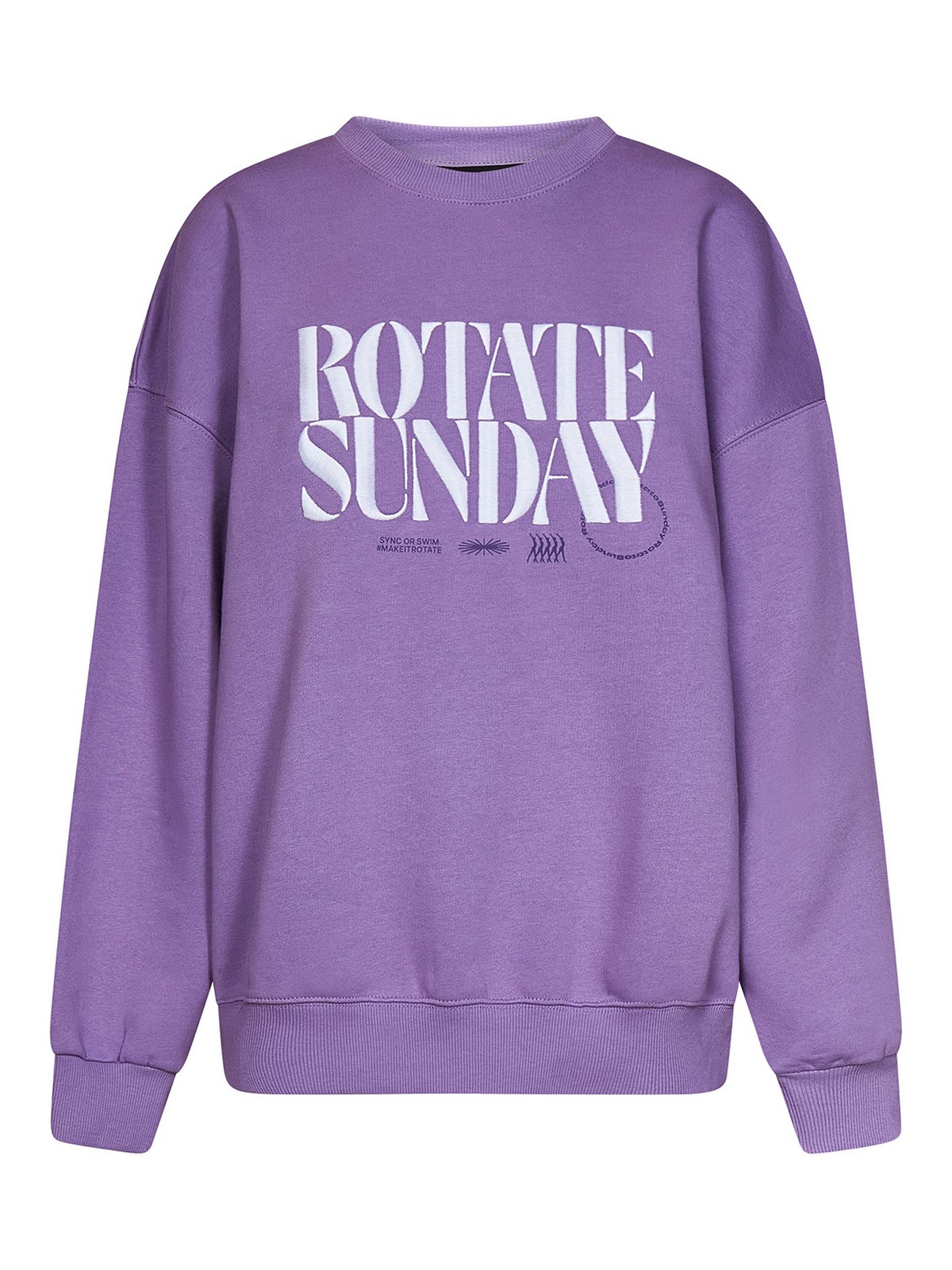 Rotate Birger Christensen Oversized sweatshirt in purple cotton