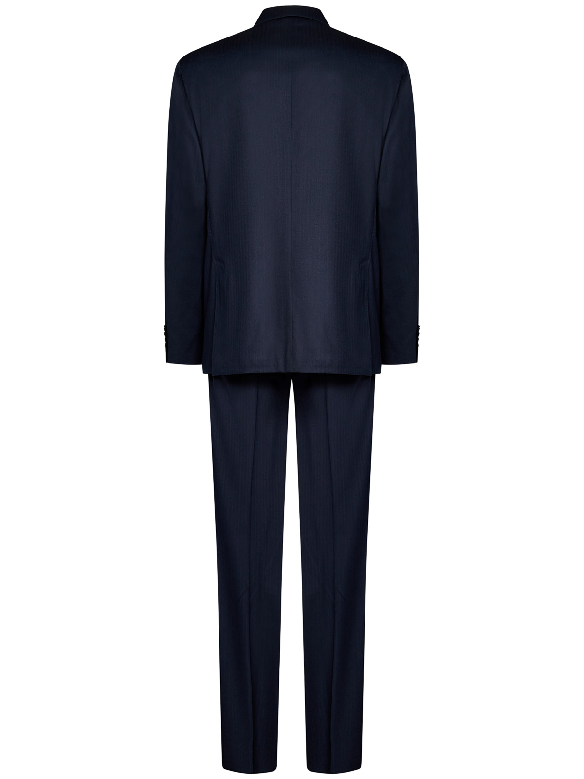 Shop Lardini Blue Suit In Wool And Silk Blend