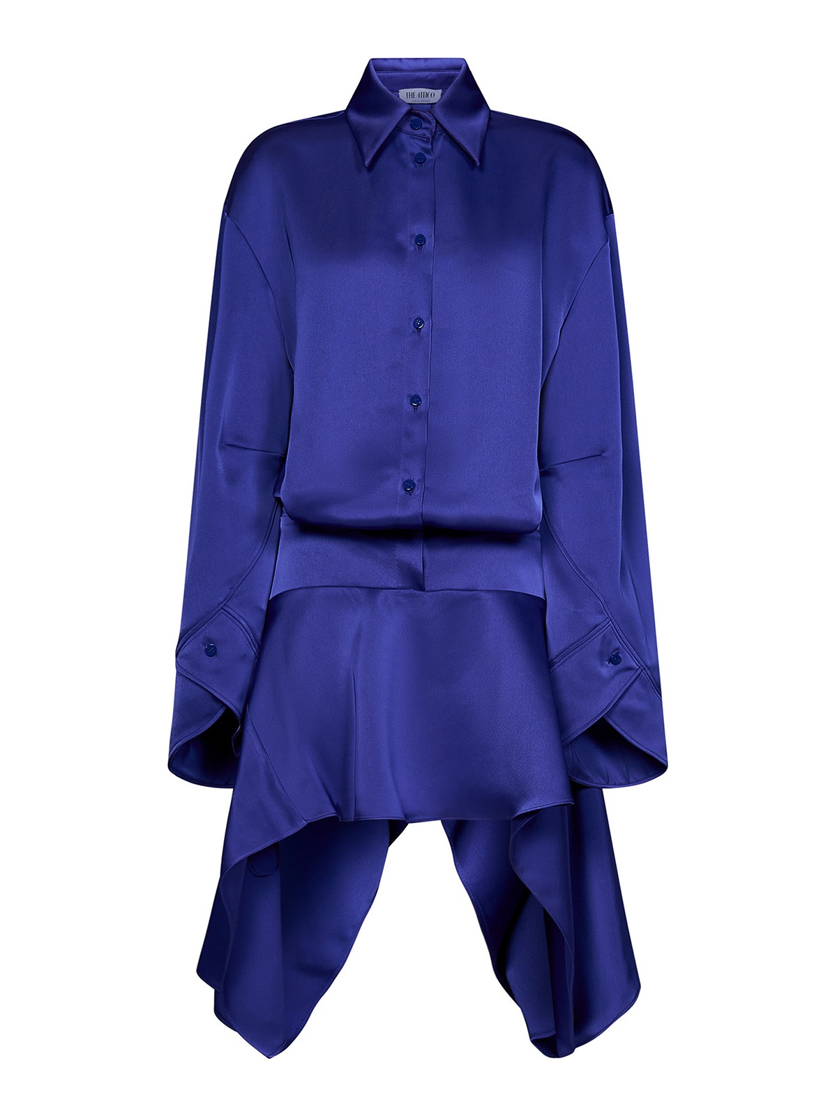 Shop Attico Mischa Mini Shirt Dress In Purple
