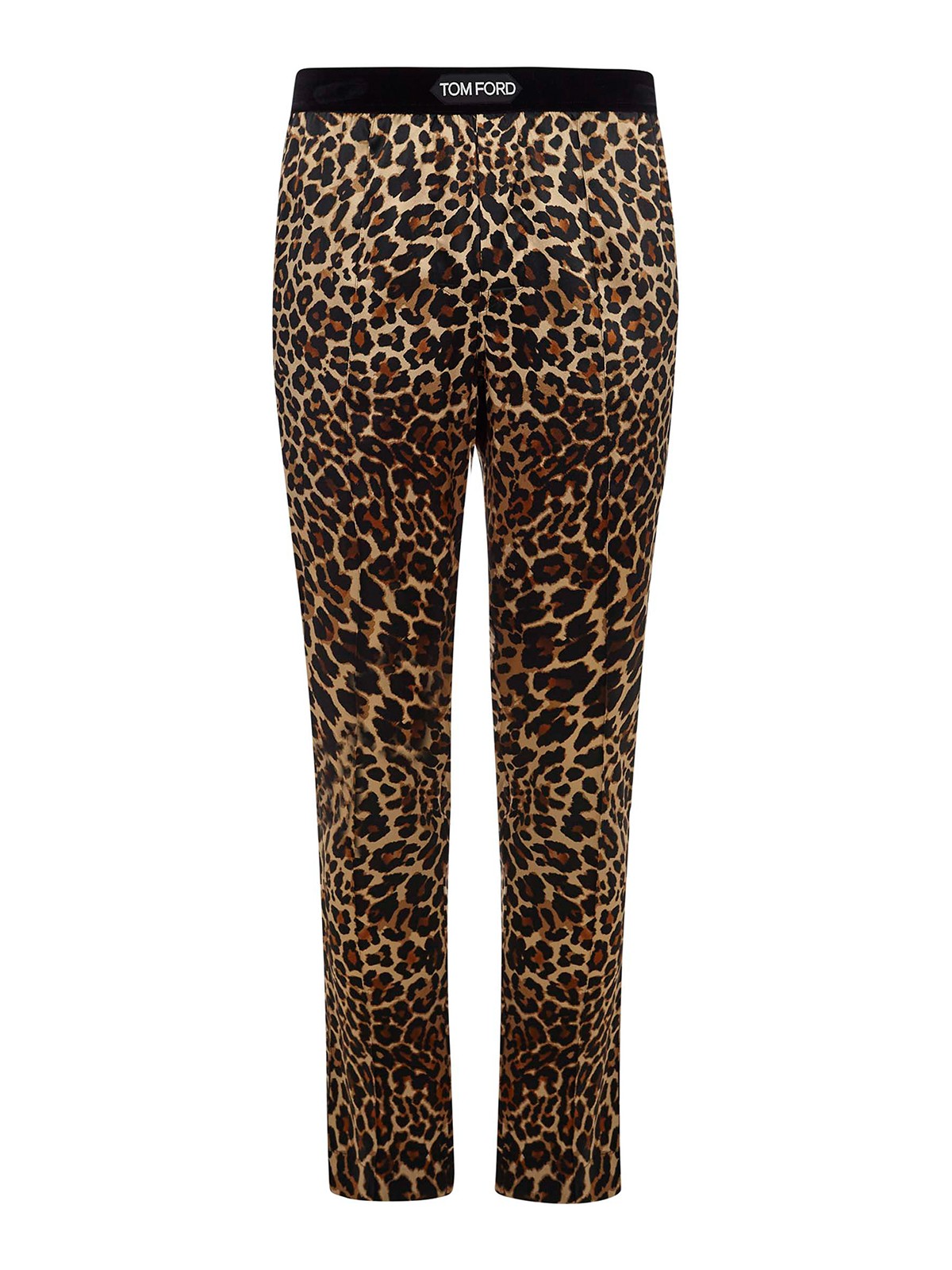 Tom Ford Beige Leopard Silk Night Pants In Beis