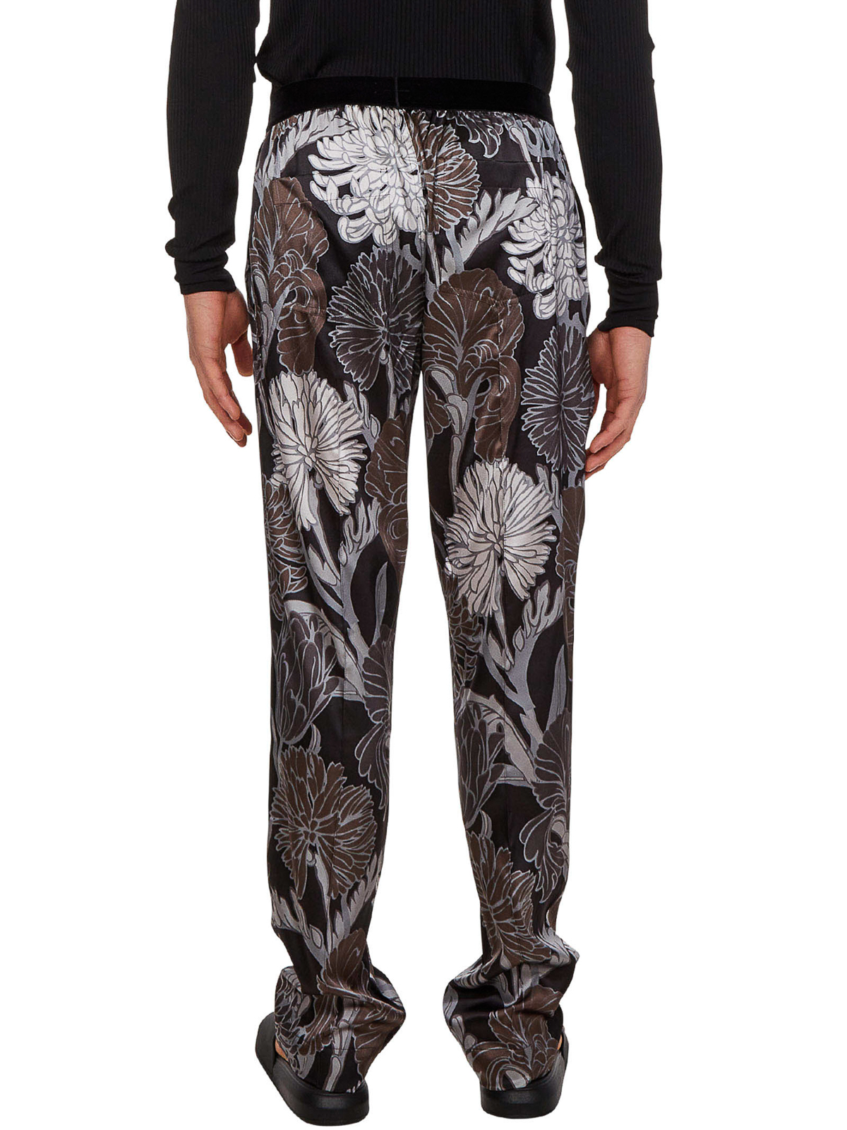 Shop Tom Ford Gray Silk Satin Pajama Pants In Grey