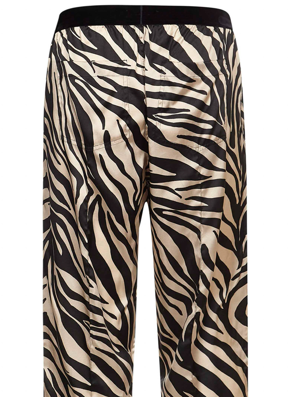 Shop Tom Ford Black And Ivory Stretch Silk Pajama Pants