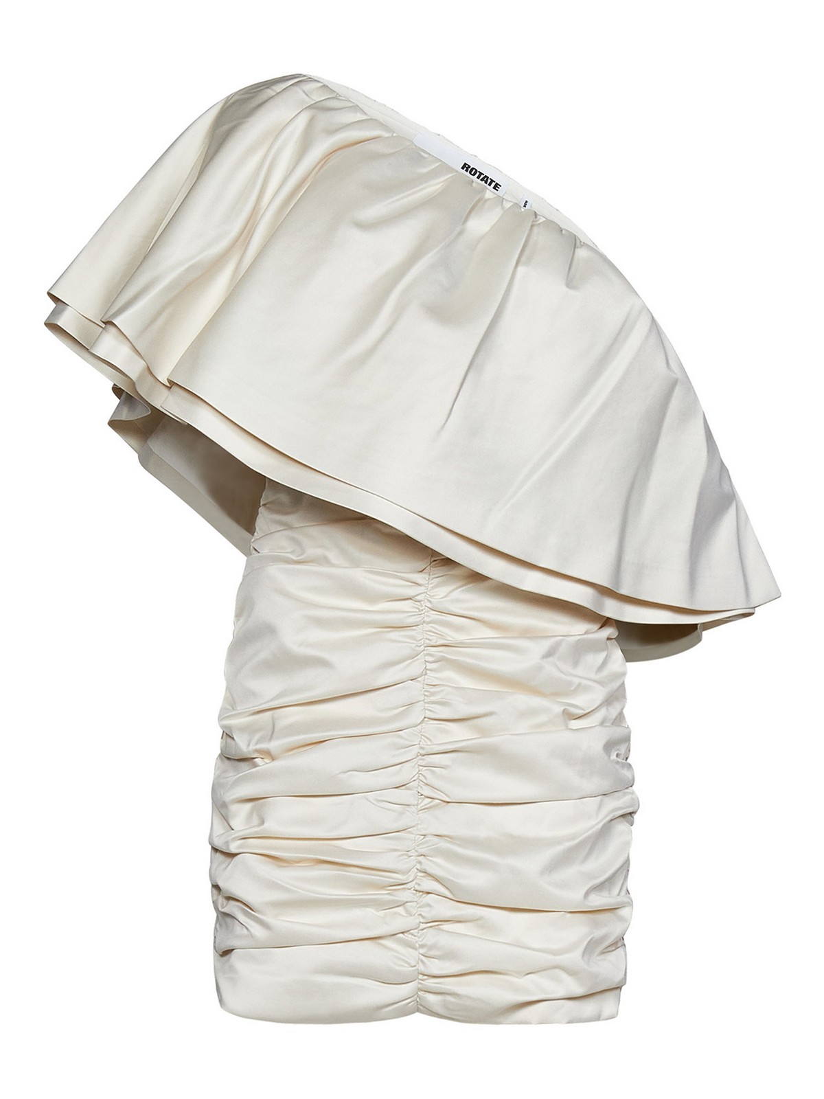 Shop Rotate Birger Christensen One-shoulder Mini Dress In White