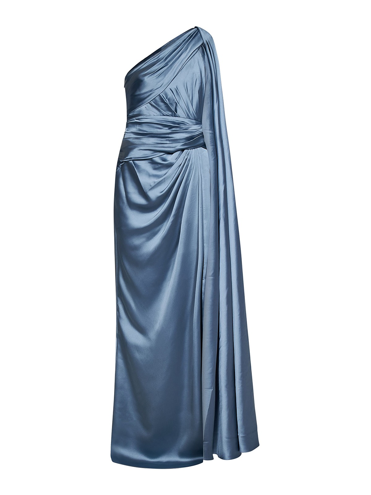 Zuhair Murad Long One-shoulder Dress In Azul