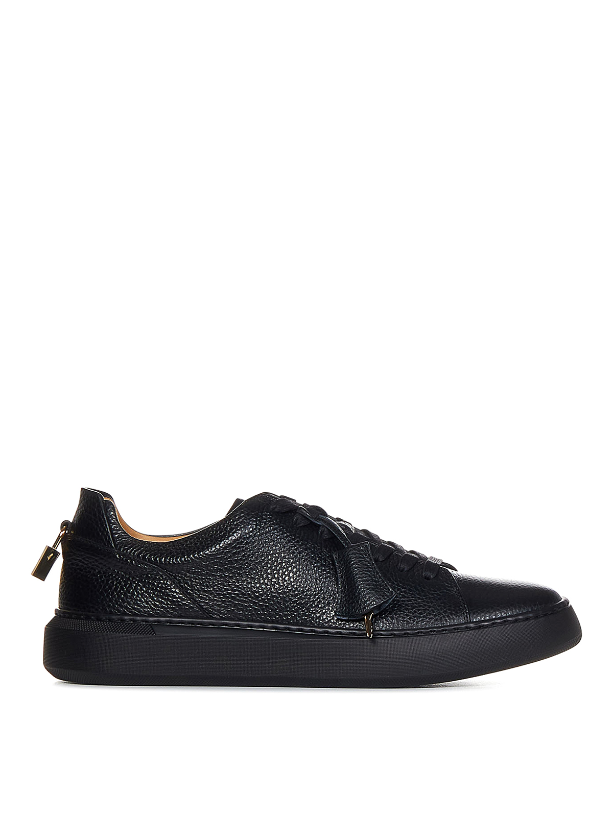 BUSCEMI LOW-TOP BLACK ALCE LEATHER SNEAKERS