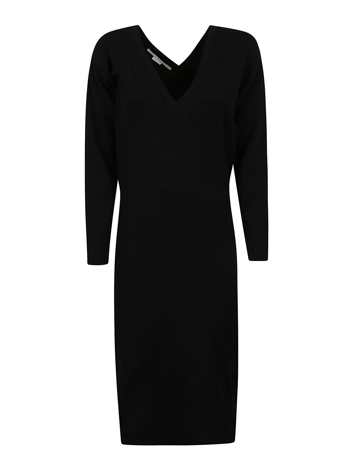 Shop Stella Mccartney Compact Knit Dress In Negro