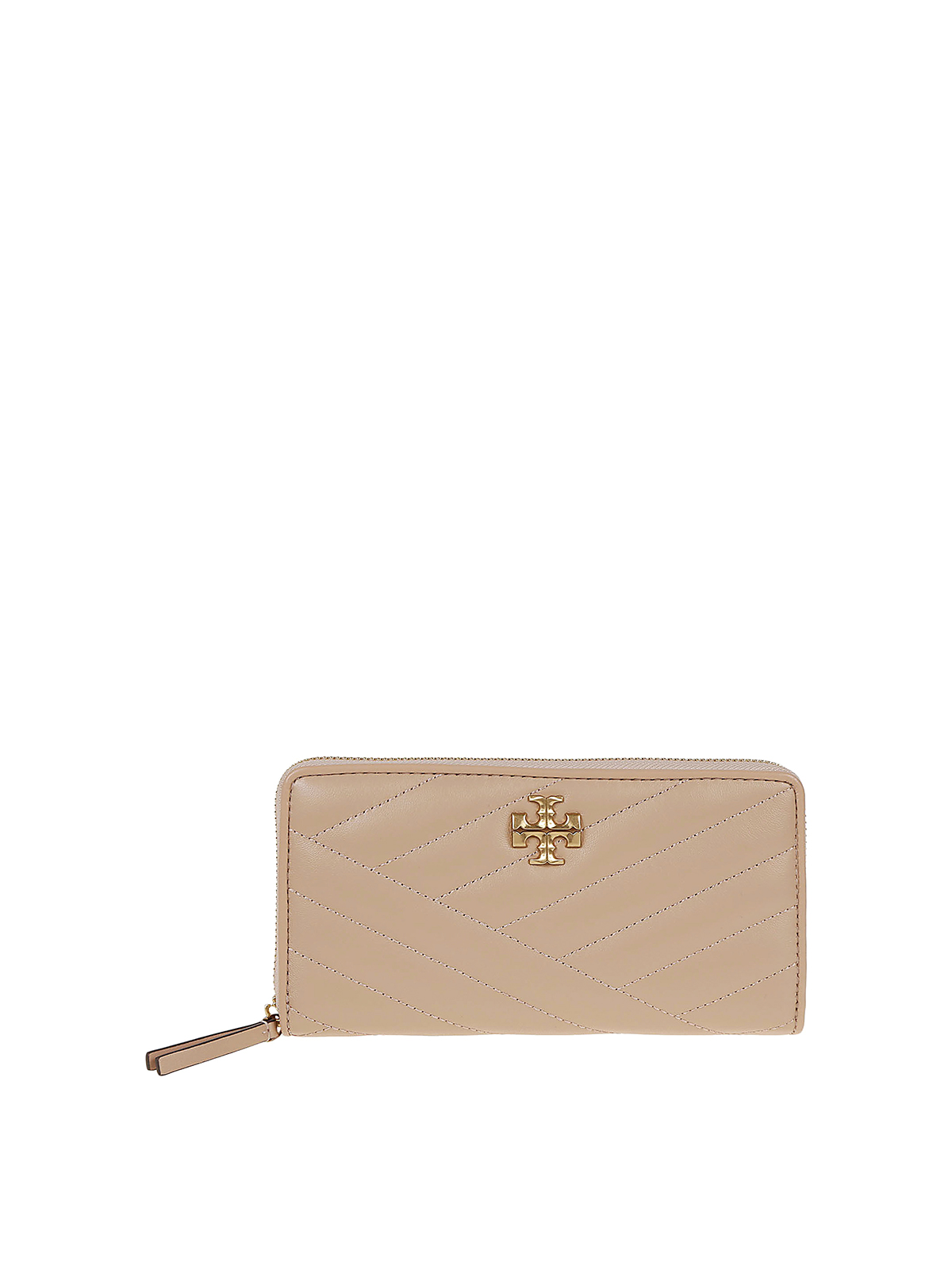 Kira Chevron Leather Zip Continental Wallet