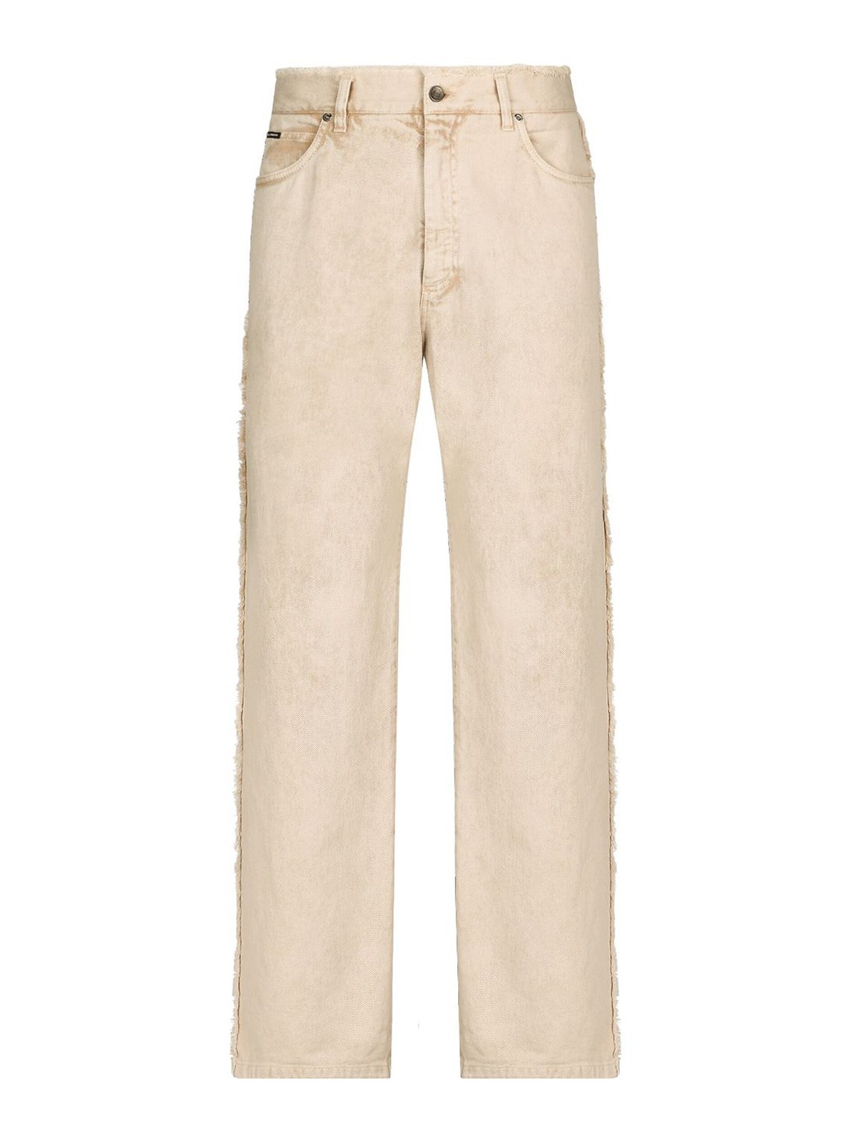 Dolce & Gabbana Oversize Jeans In Beige