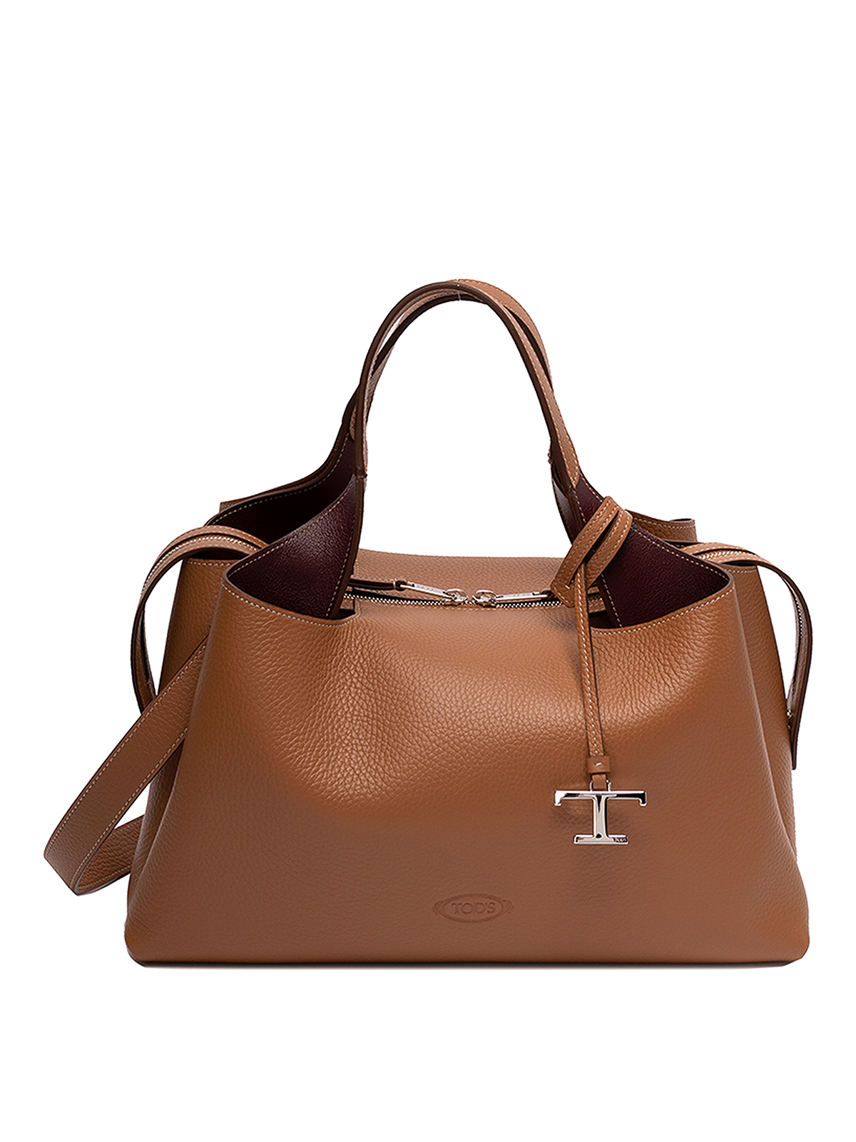 Tod's Medium leather bag with `t` pendant|XBWAPAHL300QRI9P13