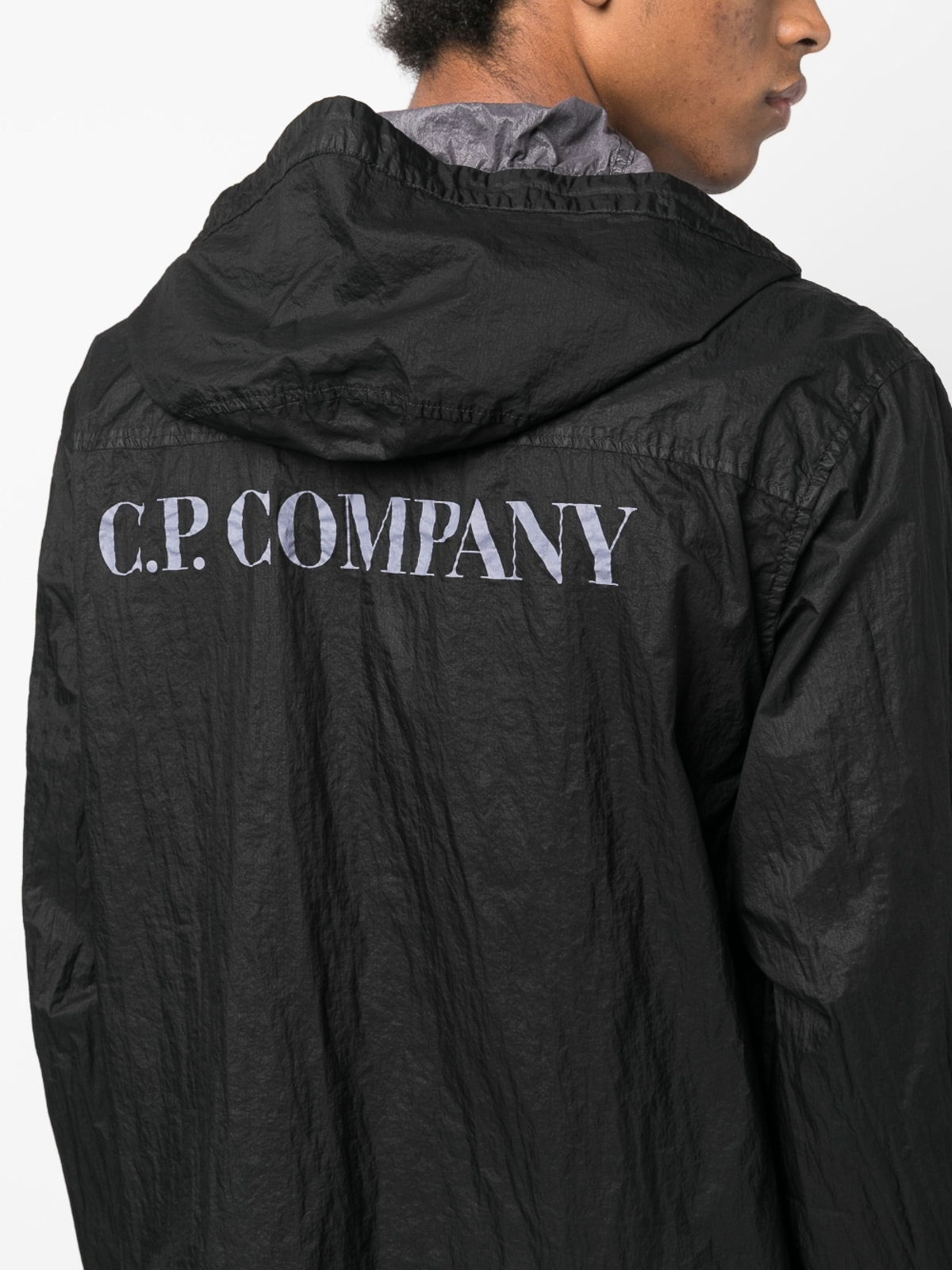 C.P. Company Light microweave laminated hooded jacket 