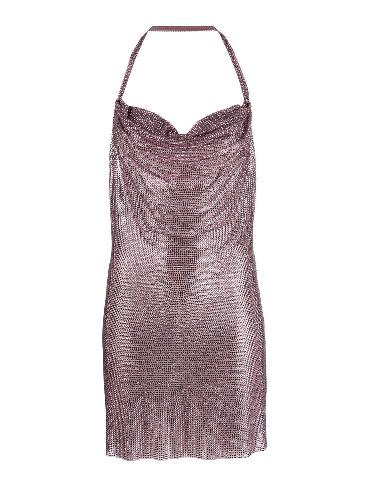 strapless open back dress Lidee Soiree Pleated Halter Dress in Magenta – Coco & Lola main image 1