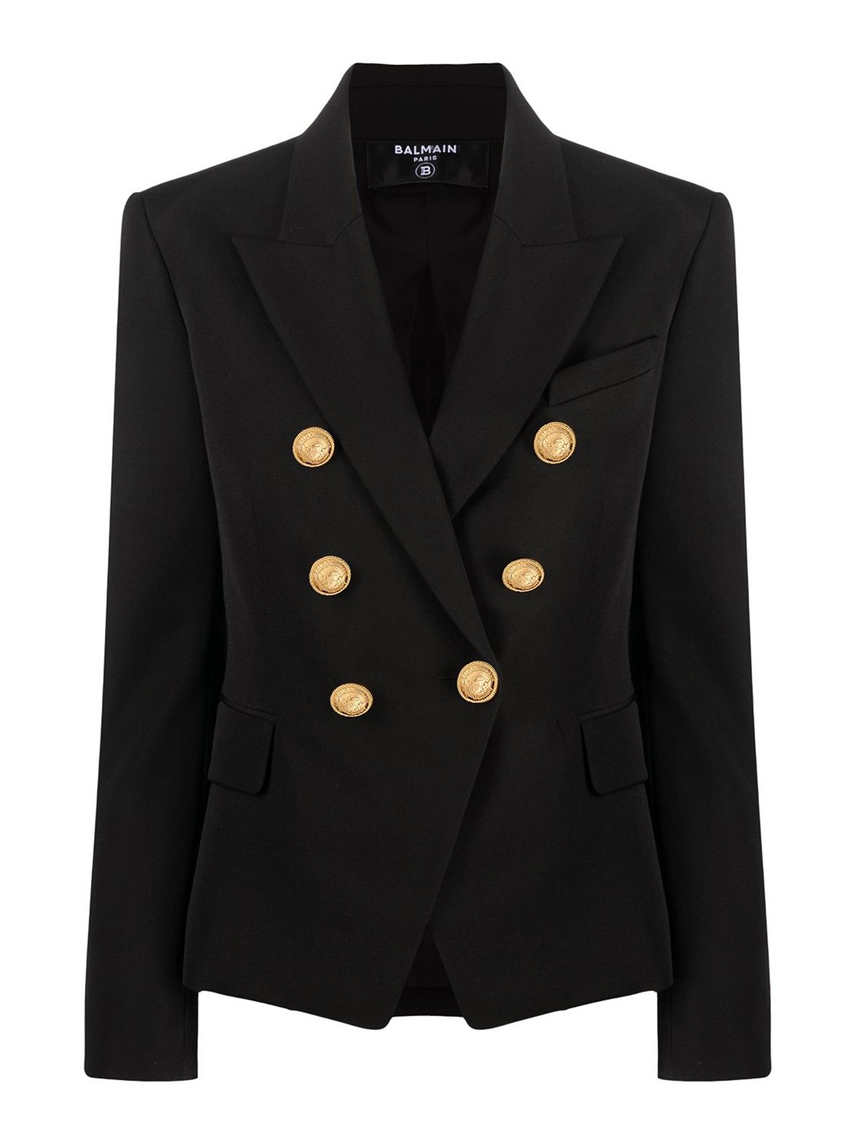 アウターその他 BALMAIN Woman Blazer Black BF1SG008WC09 0PA Balmain double-breasted Blazer | Black | FARFETCH