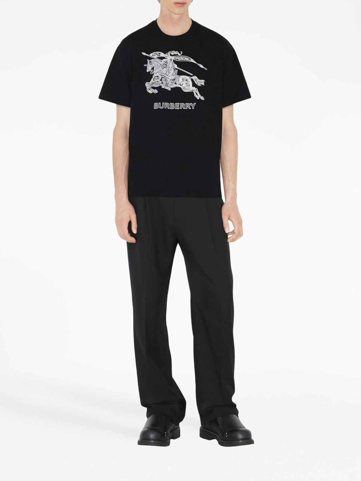 BURBERRY   Tシャツ 10Y Burberry `dezi` t-shirt - Black - Men | 8072775 | thebs.com