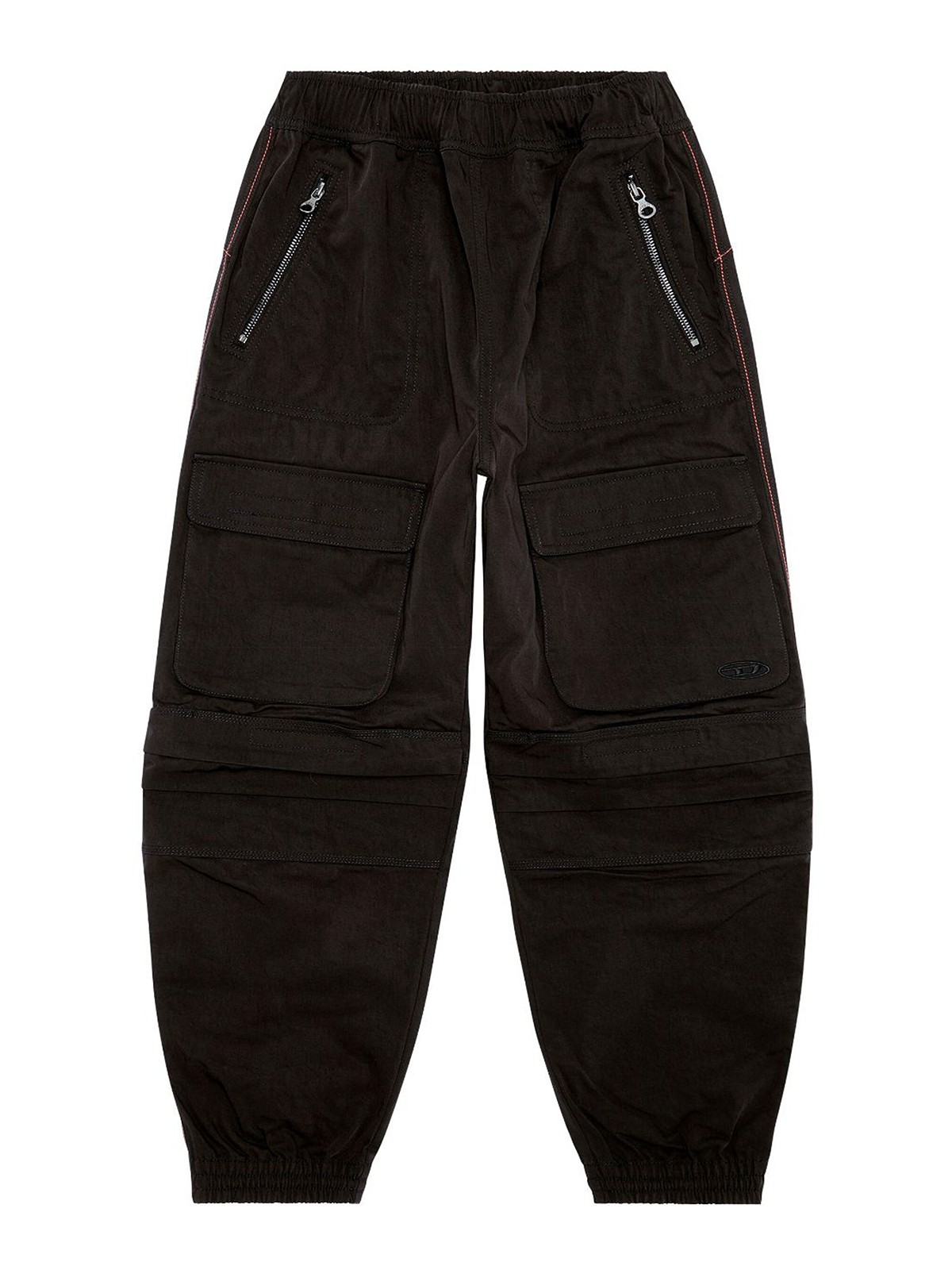 Diesel `p-mirt` Wide Leg Cargo Pants In Black