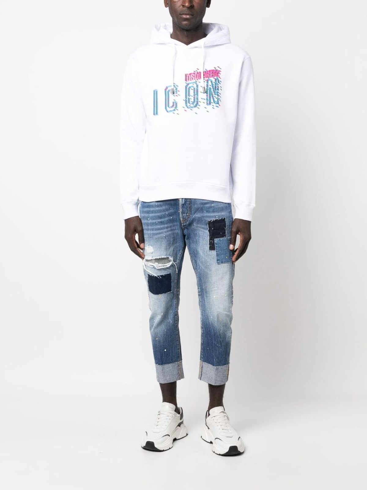 Shop Dsquared2 `be Icon Cool` Hoodie In Blanco
