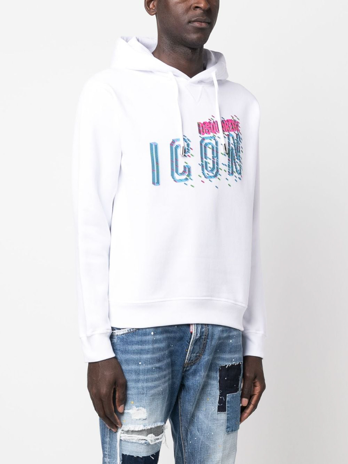 Shop Dsquared2 `be Icon Cool` Hoodie In Blanco