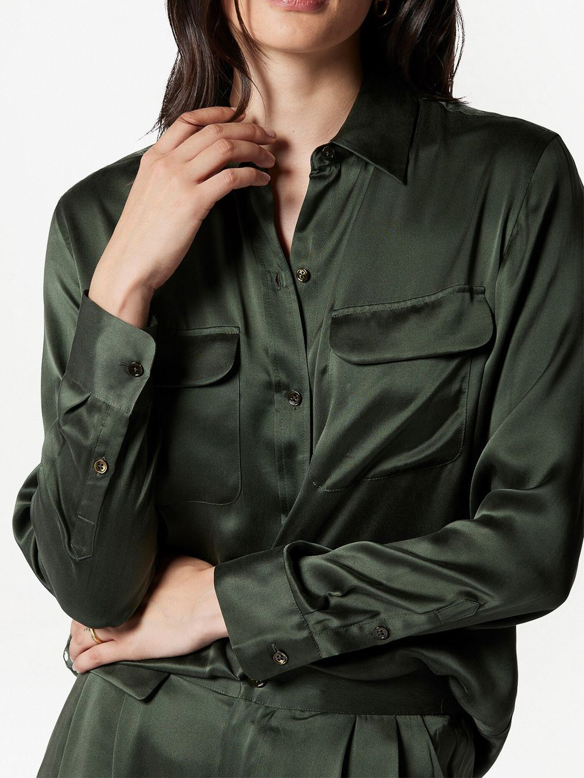 Shop Equipment Camisa - Verde Oscuro In Dark Green
