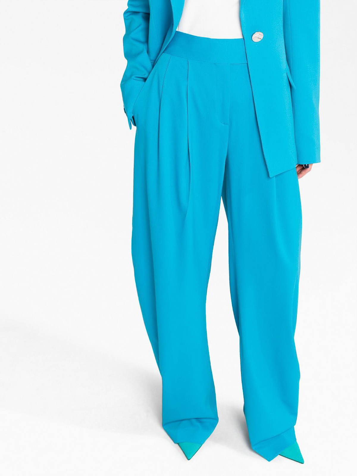 Shop Attico `gary` Long Pants In Azul