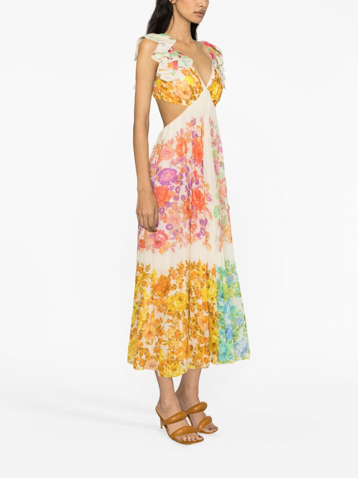 raie frill shoulder midi dress Gorgeous Zimmermann Dress has just arrived in time for event season. Dreamy Raie Frill shoulder Dress size 3 ($1350 rrp) selling for $550