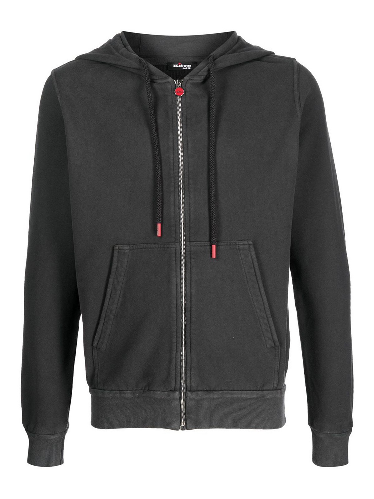 Kiton Zipped hoodie - Grey - Men | UMK024202002GRIGIO