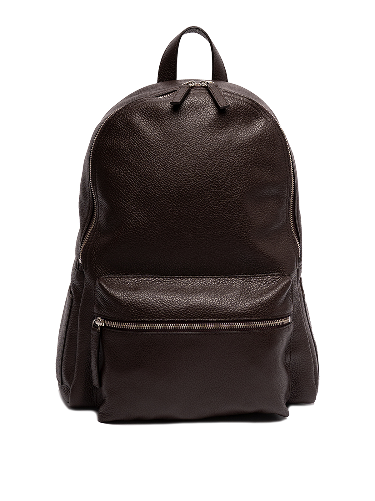 ORCIANI `MICRON` LEATHER BACKPACK