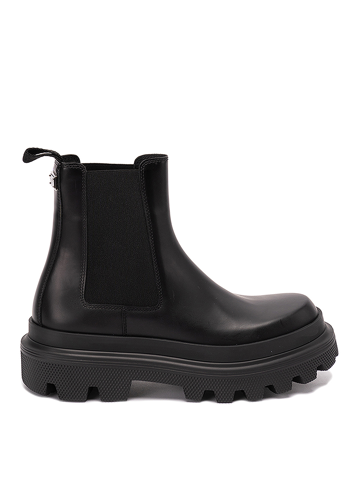 Shop Dolce & Gabbana Brushed Leather Ankle Boots In Negro