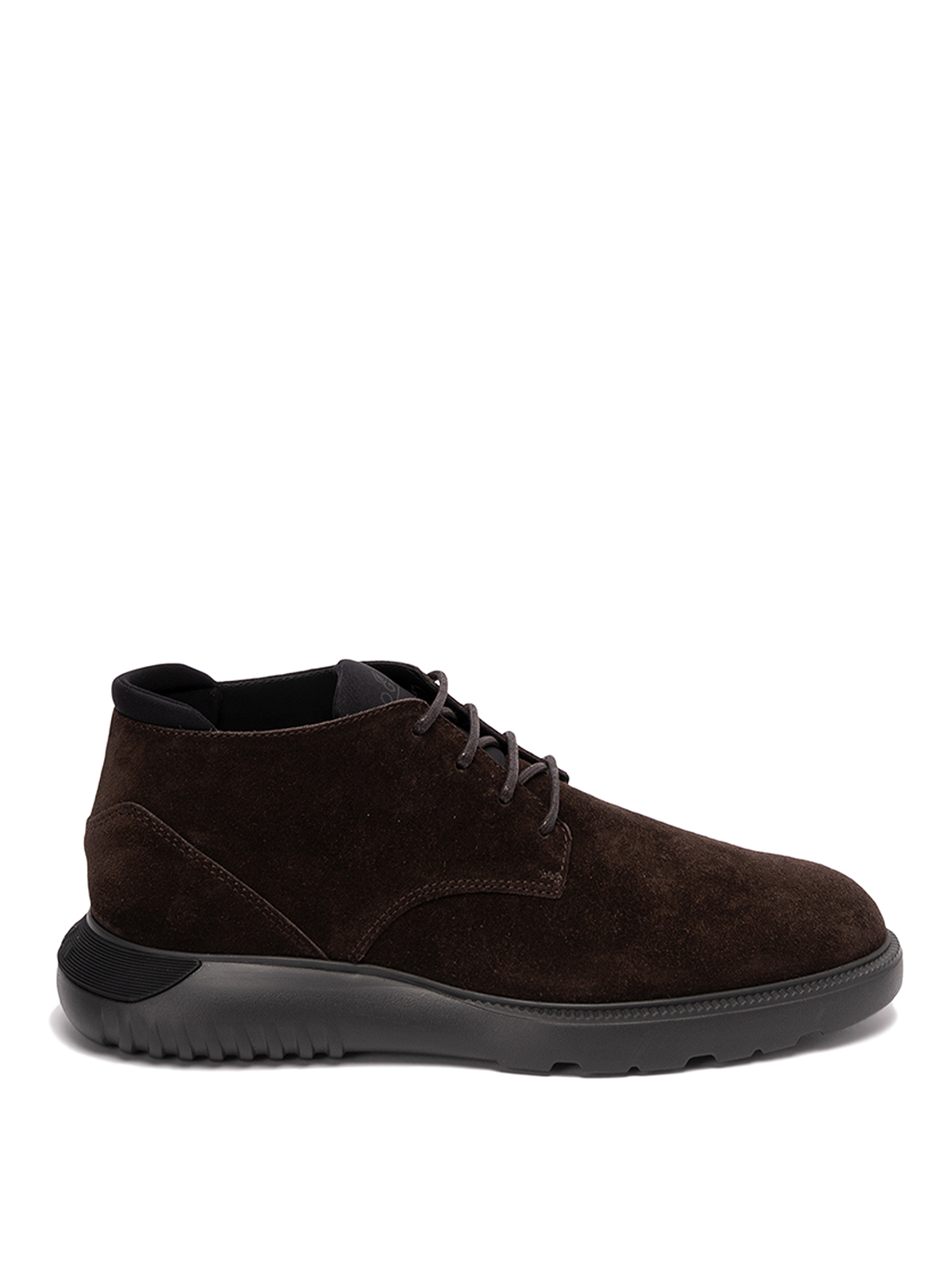 Shop Hogan `h600` `desert` Leather Boots In Beige